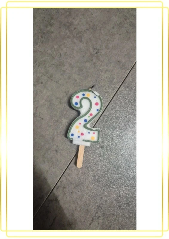Bougie pour anniversaire 2 verte